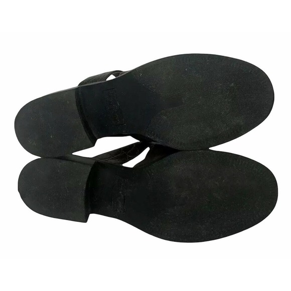 Womens Minnetonka 6052 Brown Leather Horsebit Medallion Cap Toe Mule Clogs Sz 7 - Picture 11 of 11